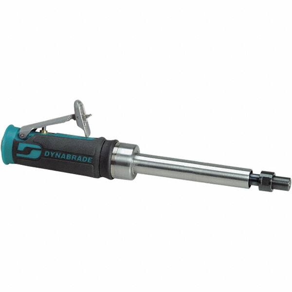 Dynabrade - 1/4" Collet, Straight Handle, Air Extended Length Die Grinder - 25,000 RPM, Front Exhaust, 20 CFM, 0.4 hp, 90 psi, 1/4" Inlet - Makers Industrial Supply