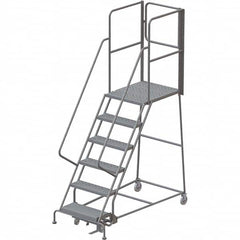 TRI-ARC - Rolling & Wall Mounted Ladders & Platforms Type: Rolling Warehouse Ladder Style: Rolling Platform Ladder - Makers Industrial Supply