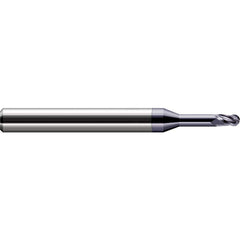 Harvey Tool - Ball End Mills; Mill Diameter (mm): 0.60 ; Mill Diameter (Decimal Inch): 0.0240 ; Number of Flutes: 3 ; Length of Cut (Decimal Inch): 0.0360 ; Material: Solid Carbide ; Overall Length (Inch): 2-1/2 - Exact Industrial Supply