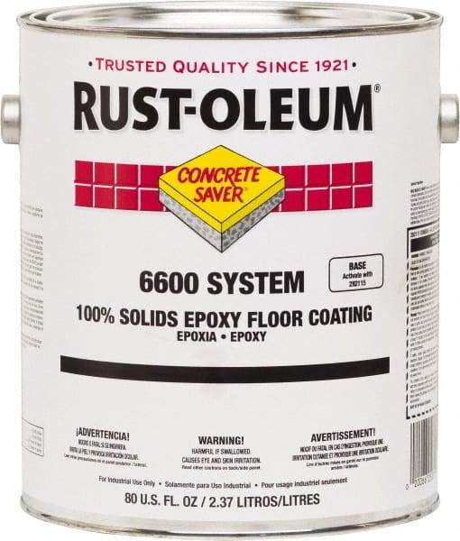 Rust-Oleum - 1 Gal Can Silver Gray 100% Solids Epoxy - 100 Sq Ft/Gal Coverage, <50 g/L VOC Content, Abrasion & Impact Resistance, Easy to Maintain, Durable, Withstands Intermittent Chemical Spills & Low-Viscosity Formula - Makers Industrial Supply