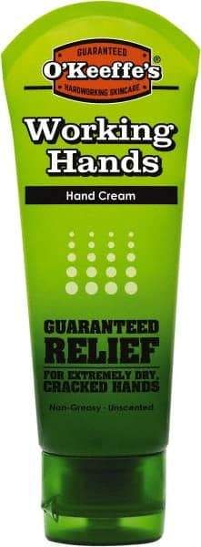 O'Keeffe's - 3 oz Moisturizing Hand Cream - Comes in Tube, Fragrance Free - Makers Industrial Supply