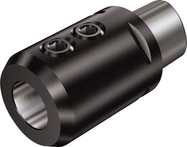 Sandvik Coromant - C6 Outside Modular Connection, 1-1/4" Hole Diam, Capto to Weldon Straight Shank Adapter - 85mm Projection, 54.4mm Nose Diam, 123mm OAL, Through Coolant - Exact Industrial Supply