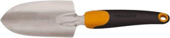 Fiskars - Handheld Trowel - 6" Plastic Overmold Handle, Cast Aluminum Blade, 12" OAL - Makers Industrial Supply