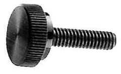 Made in USA - #8-32 Knurled Shoulder Steel Thumb Screw - 1" OAL, 1/2" Head Diam - Makers Industrial Supply