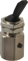 Specialty Mfr - 10-32 Non Exhaust Toggle Valve - 0.1 CV Rate, 150 Max psi, Detented Actuator - Makers Industrial Supply