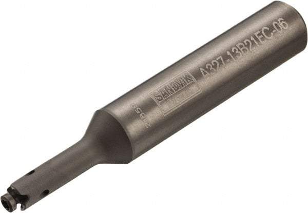 Sandvik Coromant - CoroMill 327 5/8" Weldon Shank Milling Tip Insert Holder & Shank - 12.26mm Projection, 0.3543" Neck Diam, 09 Neck Thread, 9mm Nose Diam, 74.26mm OAL, Steel A327-xxB Tool Holder - Makers Industrial Supply