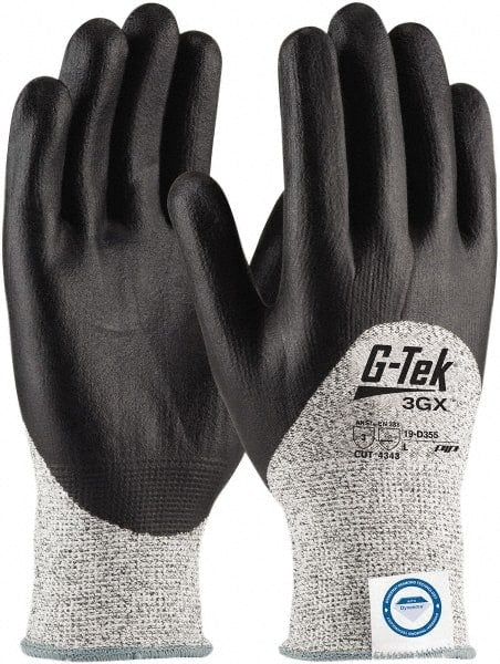 PIP - Size M (8), ANSI Cut Lvl A3, Puncture Lvl 3, Abrasion Lvl 5, Nitrile Coated Dyneema Diamond HPPE liner Cut Resistant Gloves - Makers Industrial Supply