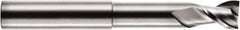 RobbJack - 1/2", 1/2" LOC, 1/2" Shank Diam, 5" OAL, 2 Flute, Solid Carbide Square End Mill - Single End, Uncoated, Spiral Flute, 40° Helix, Centercutting, Right Hand Cut, Right Hand Flute, Series FM-202 - Makers Industrial Supply