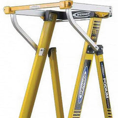 Werner - Ladder Podium Gate - Yellow, Use with Podium Ladders - Makers Industrial Supply