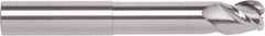 RobbJack - 1/2", 3 Flute, Single End, Solid Carbide, 0.06" Corner Radius End Mill - 5" OAL, 40° Helix, Right Hand Flute, 1/2" LOC, Right Hand Cut, 1-1/4" Extended Reach - Makers Industrial Supply