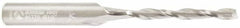 Amana Tool - 1/8" Cutting Diam x 1-1/8" Length of Cut, 2 Flute, Upcut Spiral Router Bit - Uncoated, Right Hand Cut, Solid Carbide, 2-1/2" OAL x 1/4" Shank Diam, Flute, 30° Helix Angle - Makers Industrial Supply