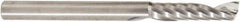 Amana Tool - 1/4" Cutting Diam x 1-1/16" Length of Cut, 1 Flute, Upcut Spiral Router Bit - Uncoated, Right Hand Cut, Solid Carbide, 3" OAL x 1/4" Shank Diam, 30° Helix Angle - Makers Industrial Supply