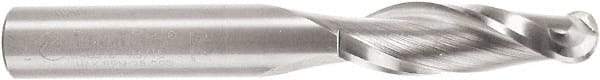 Amana Tool - 3/8" Cutting Diam x 1-1/4" Length of Cut, 2 Flute, Upcut Spiral Router Bit - Uncoated, Right Hand Cut, Solid Carbide, 3" OAL x 3/8" Shank Diam, Core Box, 30° Helix Angle - Makers Industrial Supply