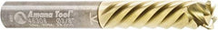 Amana Tool - 3/8" Cutting Diam x 1-1/4" Length of Cut, 6 Flute, Compression Spiral Router Bit - Zirconium Coated, Right Hand Cut, Solid Carbide, 3" OAL x 3/8" Shank Diam, Assorted Router Styles, 30° Helix Angle - Makers Industrial Supply