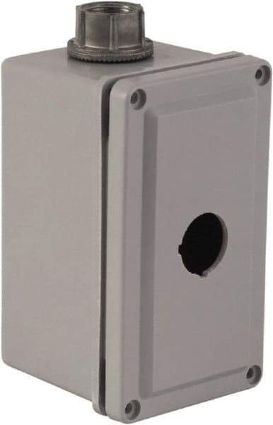 Square D - 1 Hole, 30mm Hole Diameter, Plastic Pushbutton Switch Enclosure - 1, 3, 4, 12, 4X NEMA Rated - Makers Industrial Supply