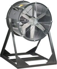 Americraft - 24" Blade, 1 hp, 7,400 CFM, Medium Floor Stand Industrial Circulation Fan - Floor Stand, 230/460 Volts, 1 Speed - Makers Industrial Supply