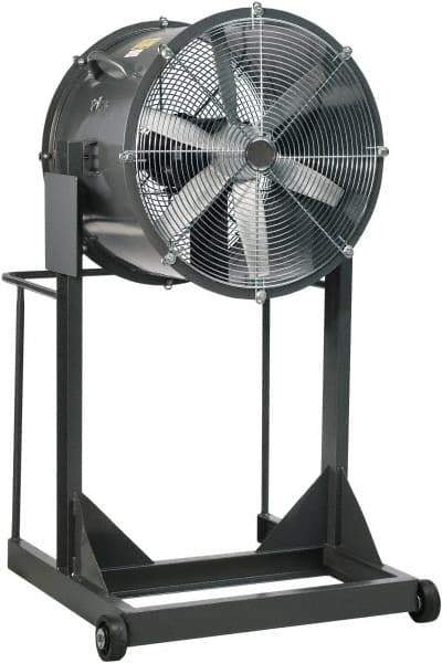 Americraft - 18" Blade, 1/4 hp, 3,050 CFM, High Floor Stand Industrial Circulation Fan - Floor Stand, 230/460 Volts, 1 Speed - Makers Industrial Supply