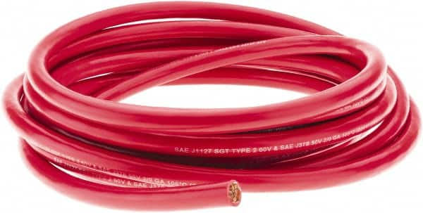 EastPenn - 2/0 Gauge Top Post Cable - Red, 25" Long - Makers Industrial Supply