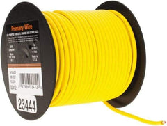 EastPenn - 14 AWG Automotive Plastic Insulated, Single Conductor Wire - 100' Long, Yellow - Makers Industrial Supply