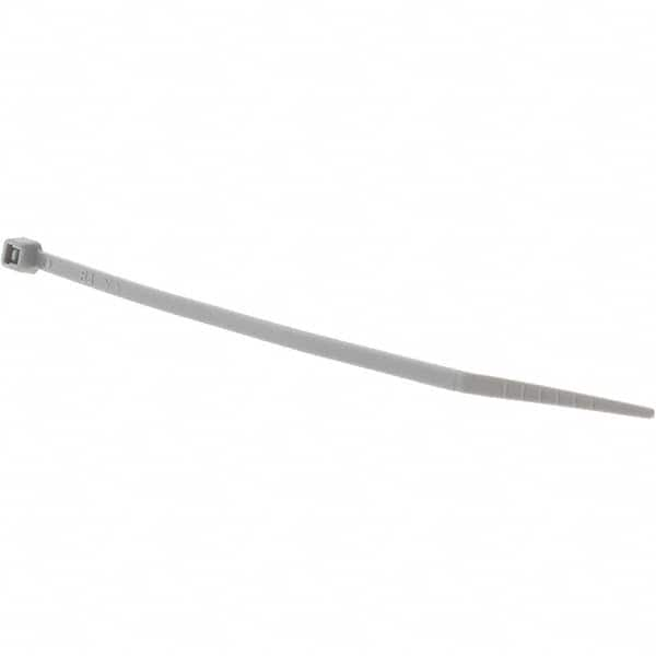 Value Collection - 4" Long Gray Nylon Standard Cable Tie - 18 Lb Tensile Strength, 21mm Max Bundle Diam - Makers Industrial Supply