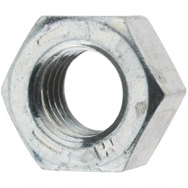 Value Collection - 5/16-24 UN Steel Right Hand Hex Nut - 1/2" Across Flats, 17/64" High, Zinc Clear Finish - Makers Industrial Supply