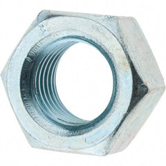 Value Collection - 1/2-20 UN Steel Right Hand Hex Nut - 3/4" Across Flats, 7/16" High, Zinc Clear Finish - Makers Industrial Supply