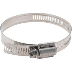 Made in USA - SAE Size 52, 2-13/16 to 2-3/4" Diam, Stainless Steel Worm Drive Clamp - Makers Industrial Supply