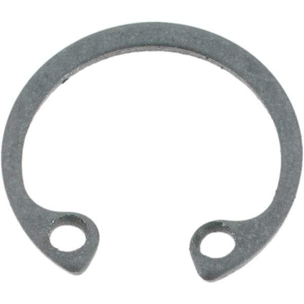 Made in USA - 0.025" Thick, Plain Finish, Spring Steel Snap Internal Retaining Ring - 0.397" Groove Diam - Makers Industrial Supply