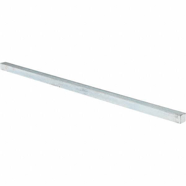 Value Collection - 12" Long x 3/8" High x 3/8" Wide, Zinc-Plated Oversized Key Stock - Cold Drawn Steel - Makers Industrial Supply