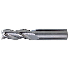 ‎1″ × 1″ × 3-1/4″ × 6″ RHS / RHC Solid Carbide 3-Flute Square End High-Performance End Mill for Aluminum - TiCN - Exact Industrial Supply