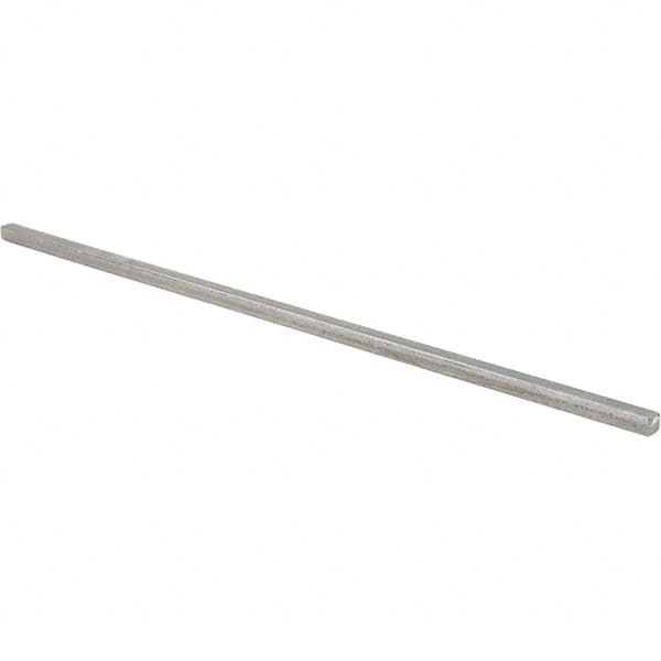 Value Collection - 12" Long x 1/4" High x 1/4" Wide, Plain Steel Undersized Key Stock - Cold Drawn Steel - Makers Industrial Supply