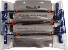 Proto - 6 Piece T-Handle Cushion Grip Tethered Hex Key Set - Hex Range 2 to 6mm - Makers Industrial Supply