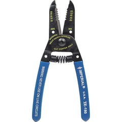 Imperial - 30 to 22 AWG Capacity Wire Stripper/Cutter - 6" OAL, Hardened Steel with Cushion Grip Handle - Makers Industrial Supply