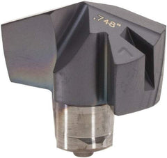 Iscar - Series ICM, 19mm Diam Grade IC907 140° Replaceable Drill Tip - Carbide, TiAlN/TiN Finish, 19 Seat Size - Makers Industrial Supply