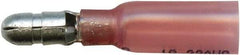 Value Collection - 20 to 18 AWG Crimp Bullet Connector - 0.18" Bullet Diam, Red Heat Shrink & Polyolefin Insulation - Makers Industrial Supply