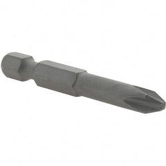 VEGA Industries - #2 Phillips Screwdriver Bit - 1/4" Drive, 2" OAL - Makers Industrial Supply