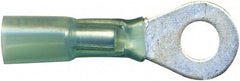 Made in USA - 16-14 AWG Partially Insulated Solder Connection Ring Terminal - 1/4" Stud, Copper Contact - Makers Industrial Supply