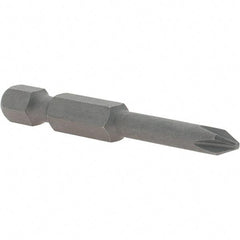 VEGA Industries - #1 Phillips Screwdriver Bit - 1/4" Drive, 2" OAL - Makers Industrial Supply