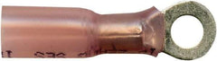 Value Collection - 22-18 AWG Partially Insulated Crimp Connection Circular Ring Terminal - #8 Stud, Copper Contact - Makers Industrial Supply