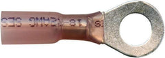 Value Collection - 22-18 AWG Partially Insulated Crimp Connection Circular Ring Terminal - 1/4" Stud, Copper Contact - Makers Industrial Supply