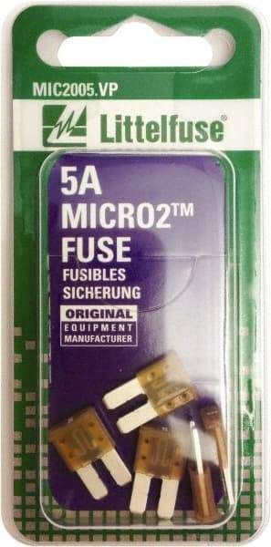 Littelfuse - 5 Amp, 32 VDC, Automotive Fuse - 9.1" Long, Tan, Littlefuse 327005 - Makers Industrial Supply