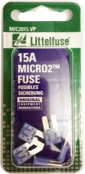 Littelfuse - 15 Amp, 32 VDC, Automotive Fuse - 9.1" Long, Blue, Littlefuse 327015 - Makers Industrial Supply