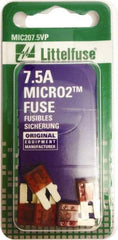 Littelfuse - 7.5 Amp, 32 VDC, Automotive Fuse - 9.1" Long, Brown, Littlefuse 327075 - Makers Industrial Supply