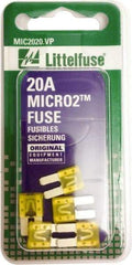 Littelfuse - 20 Amp, 32 VDC, Automotive Fuse - 9.1" Long, Yellow, Littlefuse 327020 - Makers Industrial Supply