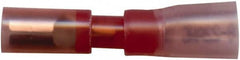 Value Collection - 20 to 18 AWG Crimp Bullet Connector - 0.18" Bullet Diam, Red Heat Shrink & Polyolefin Insulation - Makers Industrial Supply