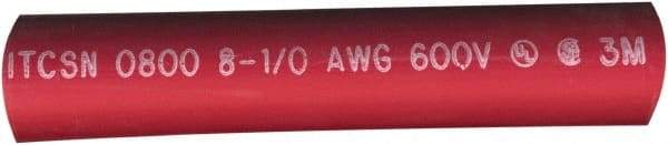 Value Collection - 6" Long, 3:1, Polyolefin Heat Shrink Electrical Tubing - Red - Makers Industrial Supply