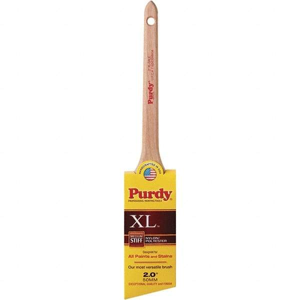 Krylon - 3/8" Angled Nylon/Polyester Angular Brush - 2" Bristle Length, 2-7/16" Wood Rattail Handle - Makers Industrial Supply