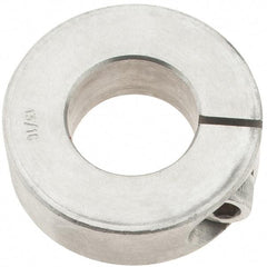 Import - 13/16" Bore, Stainless Steel, One Piece One Piece Split Shaft Collar - 1-5/8" Outside Diam, 1/2" Wide - Makers Industrial Supply