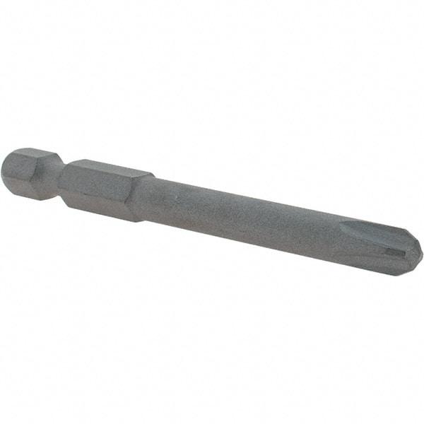 VEGA Industries - #3 Phillips Screwdriver Bit - 1/4" Drive, 2-3/4" OAL - Makers Industrial Supply