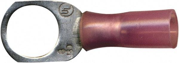 Value Collection - 8 AWG Partially Insulated Crimp Connection D Shaped Ring Terminal - 5/16" Stud, Copper Contact - Makers Industrial Supply